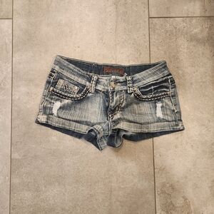 Free Culture Blue Jean Shorts